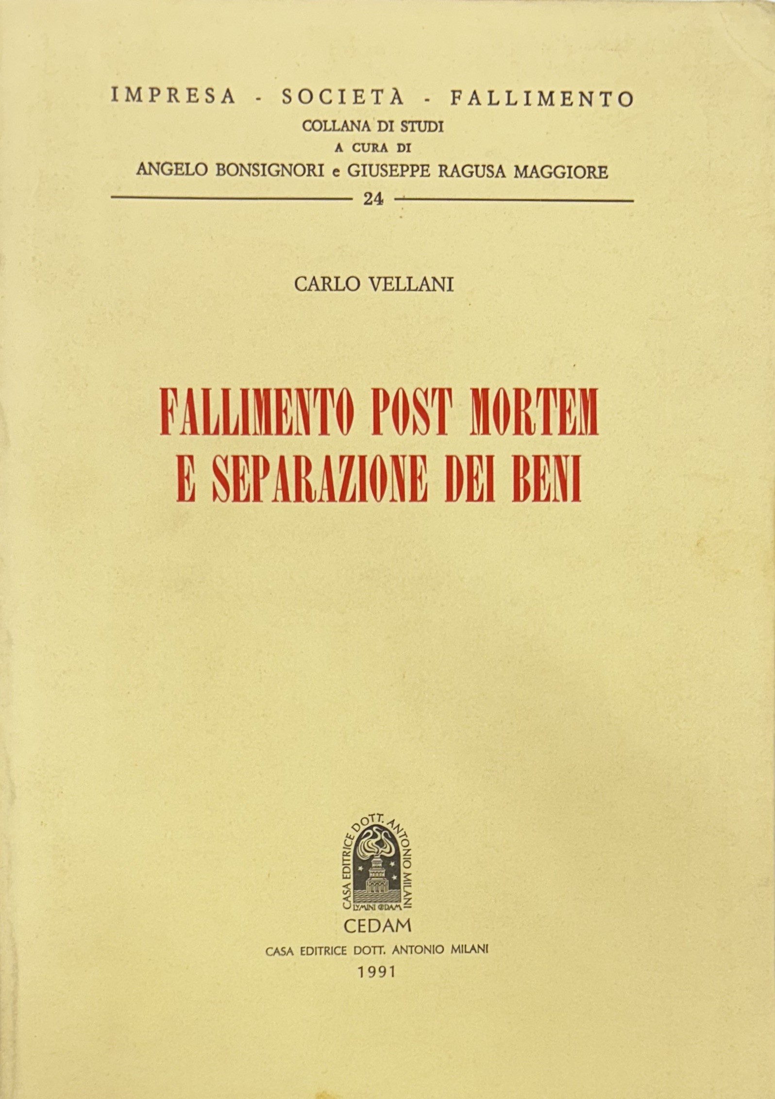 fallimento post mortem e separazione dei beni