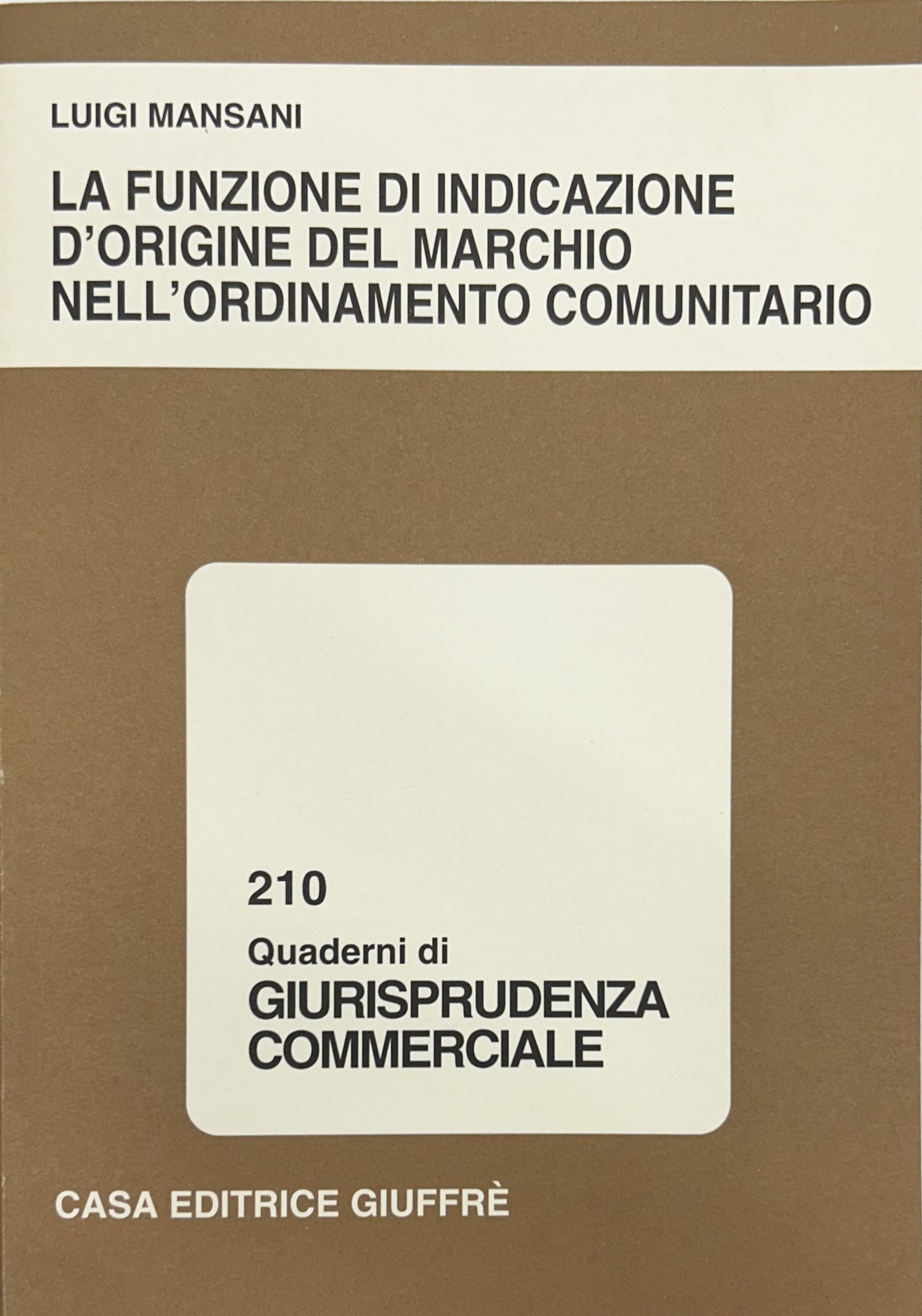 La funzione di indicazione d'origine