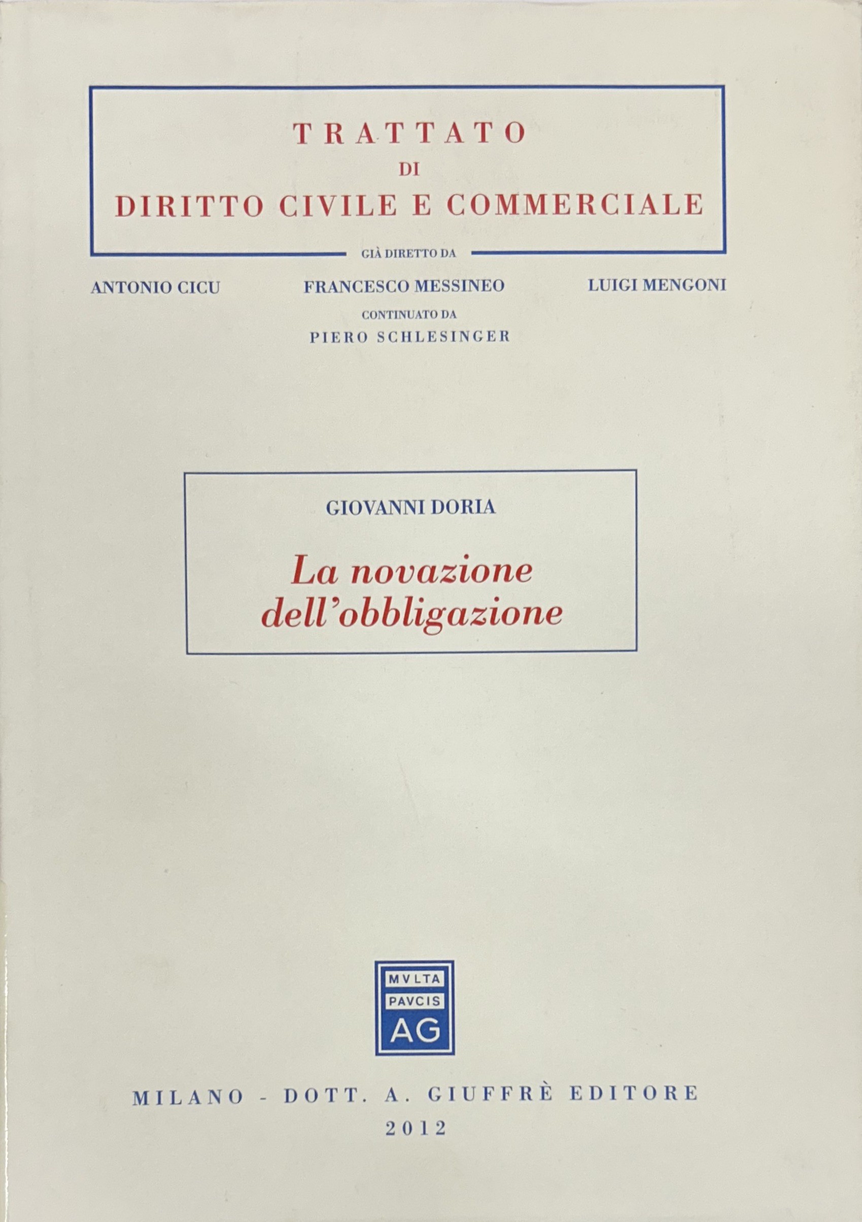 La novazione dell'obbligazione