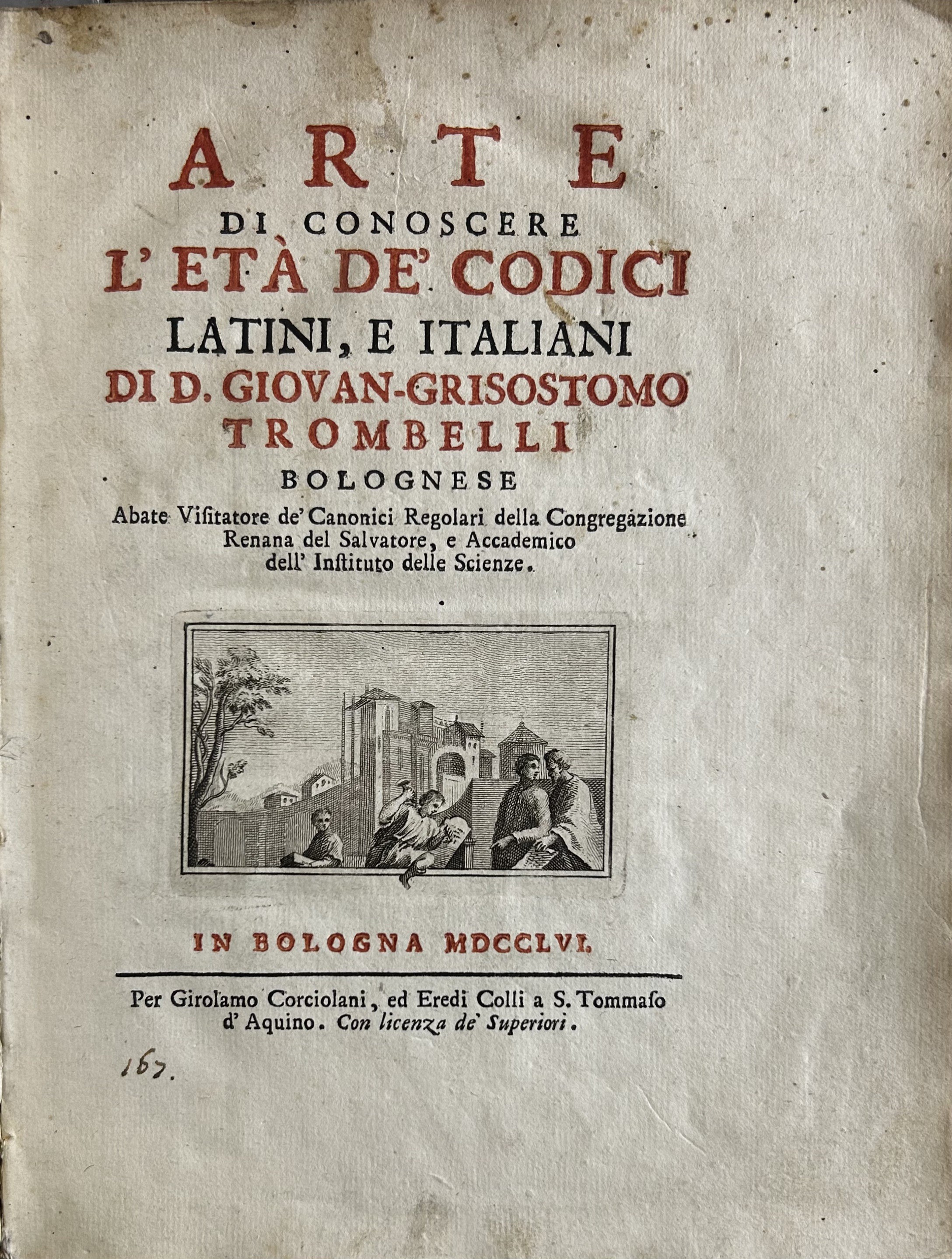 Arte di conoscere l'età de' codici latini e italiani