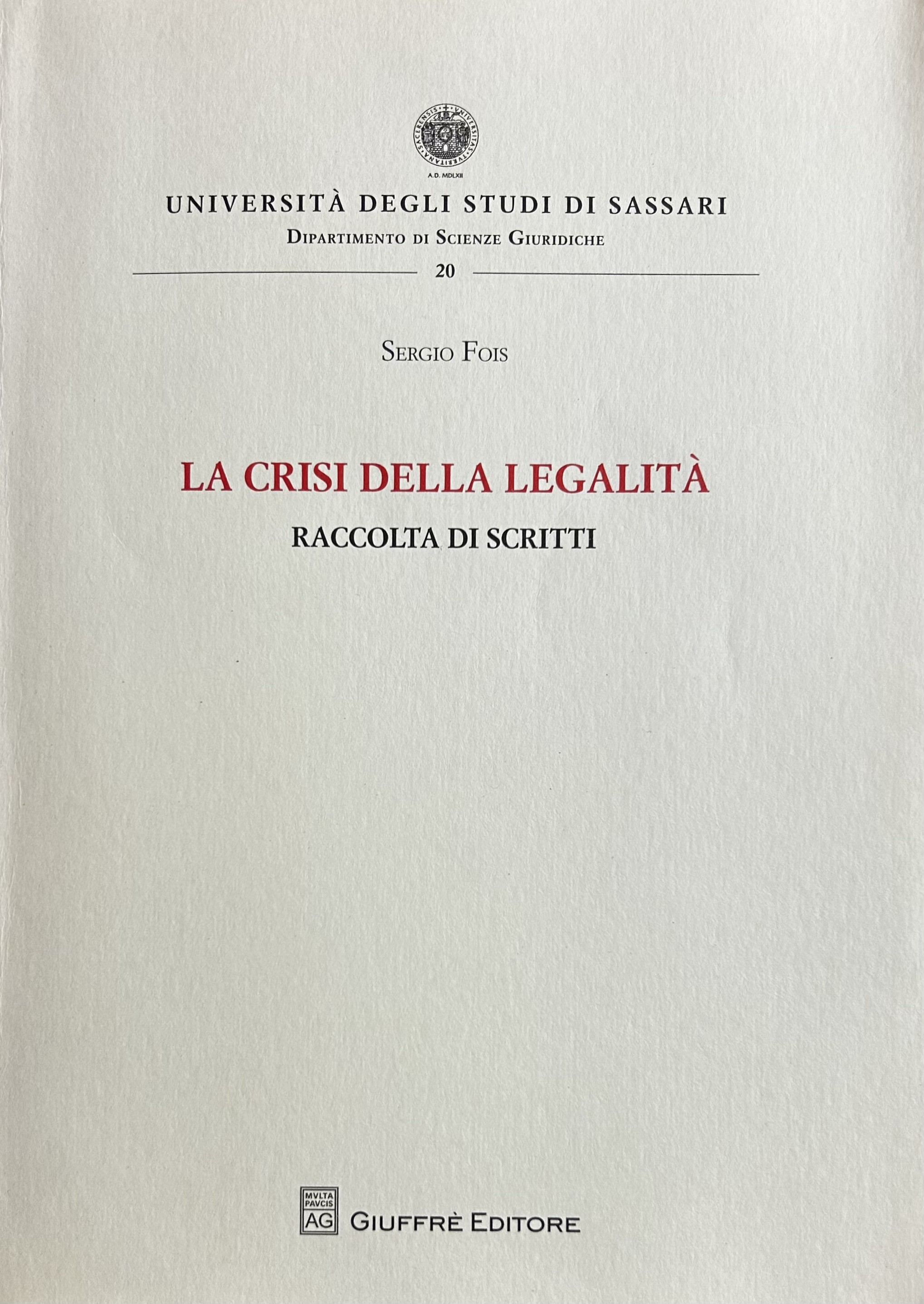La crisi della legalità