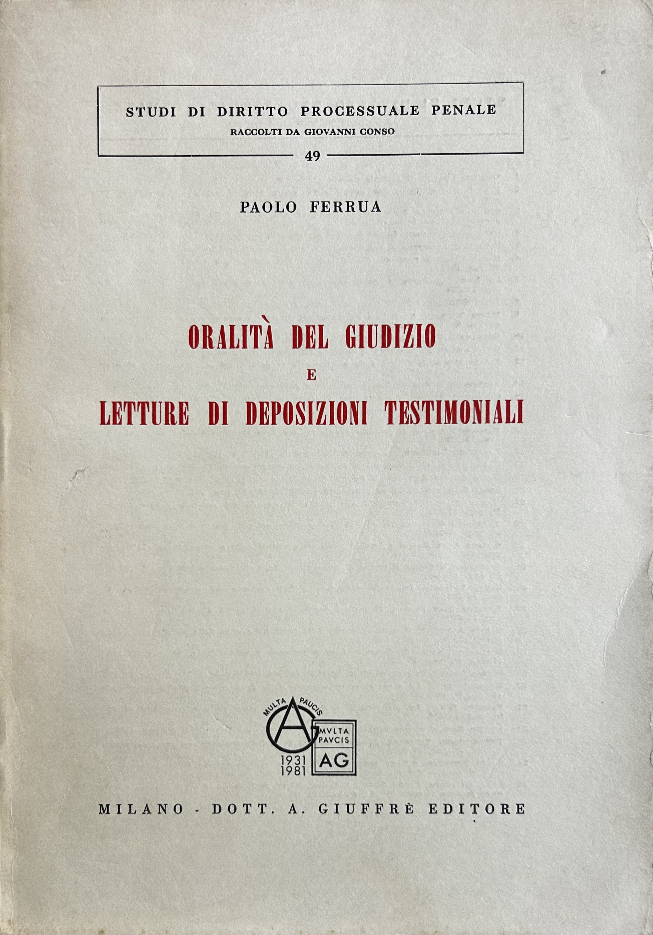 Oralità del giudizio e letture