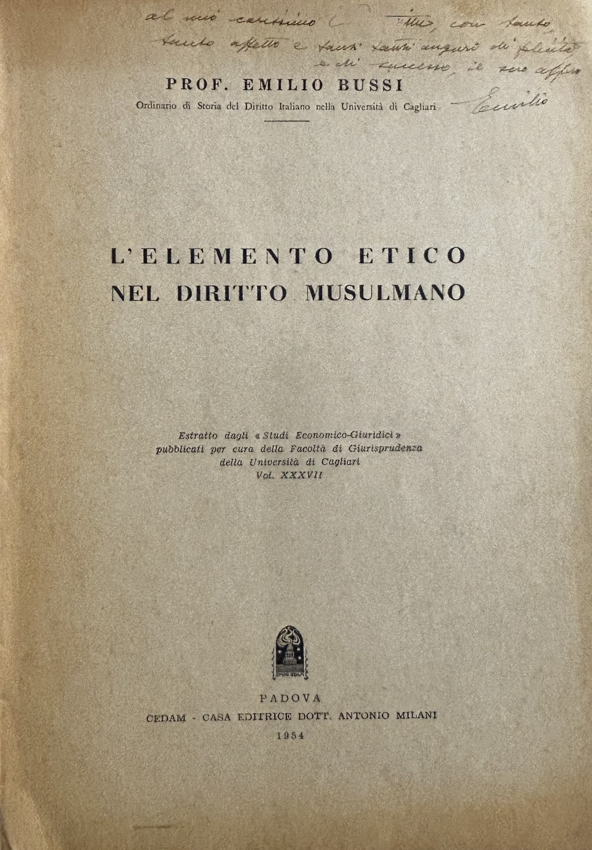 L'elemento etico nel diritto musulmano