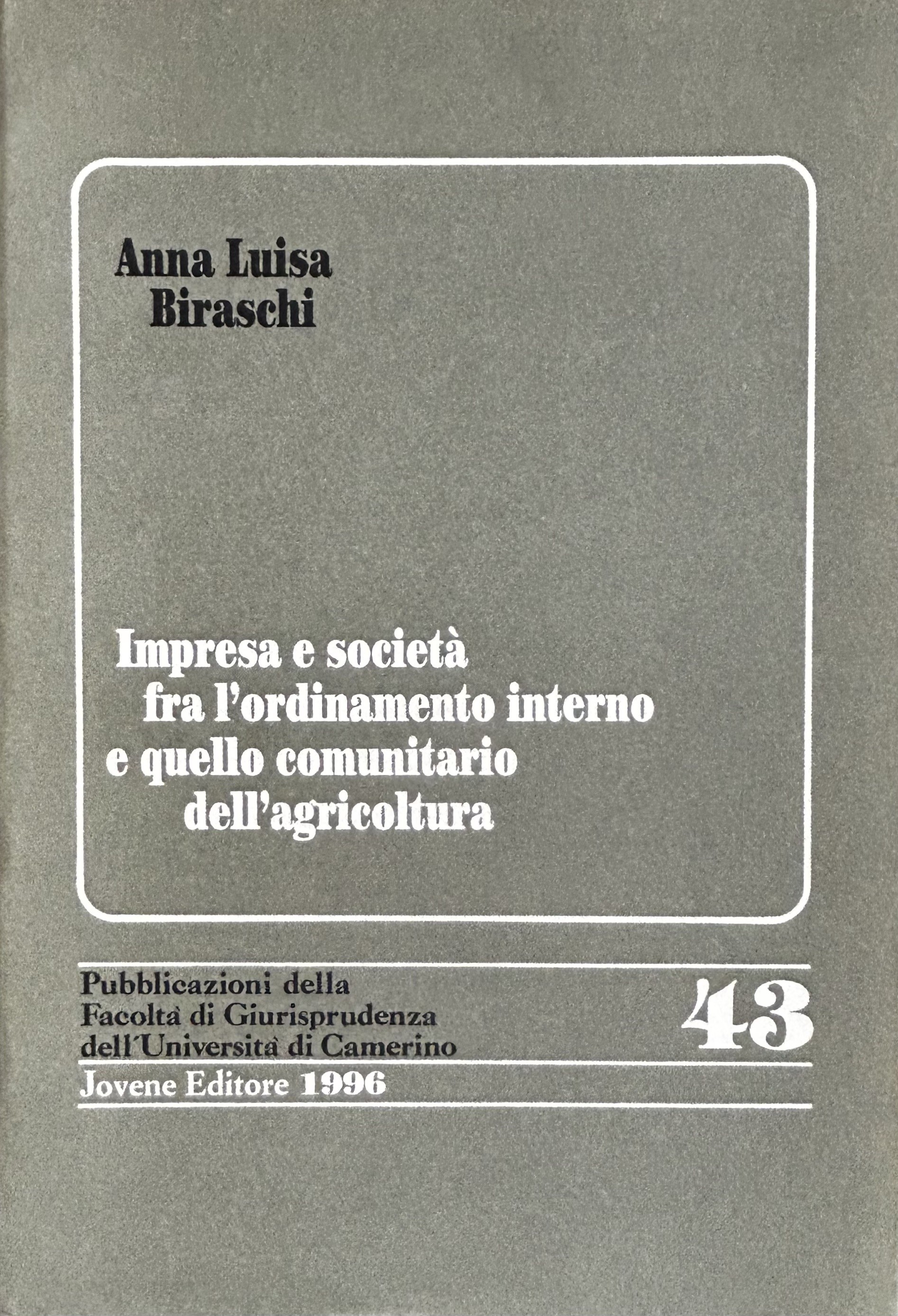 Impresa e società fra l'ordinamento