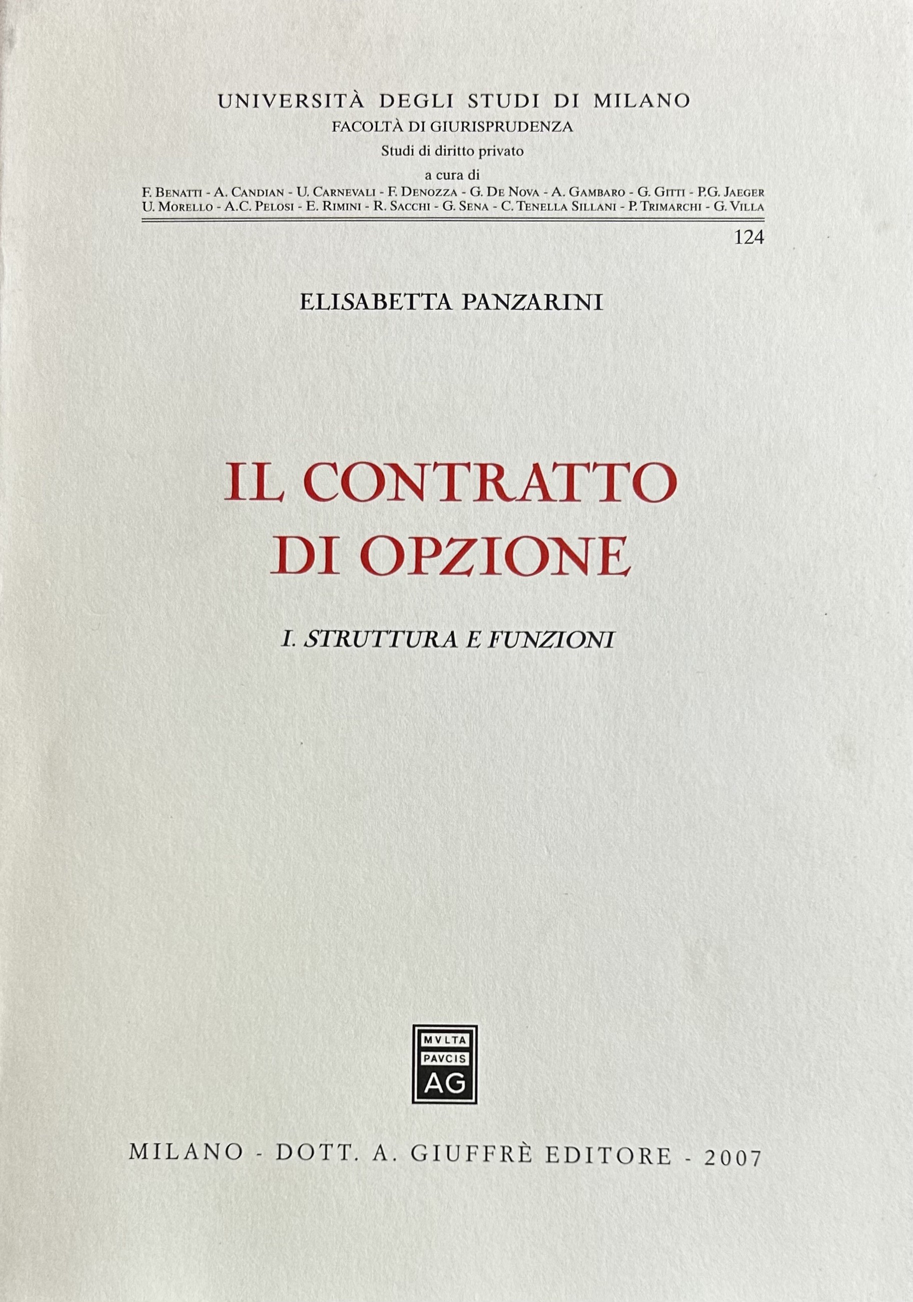 Il contratto di opzione