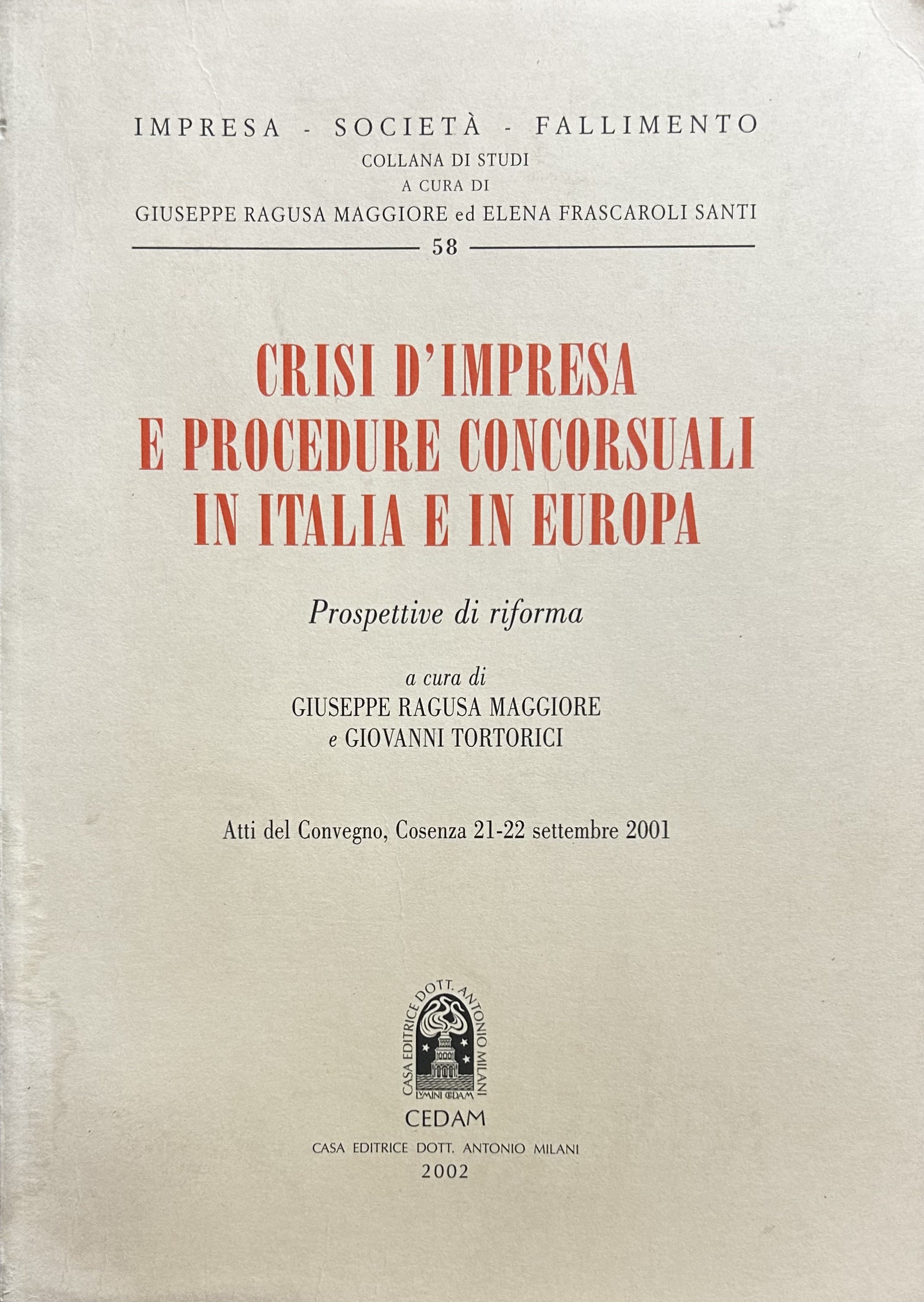 Crisi d'impresa e procedure concorsuali