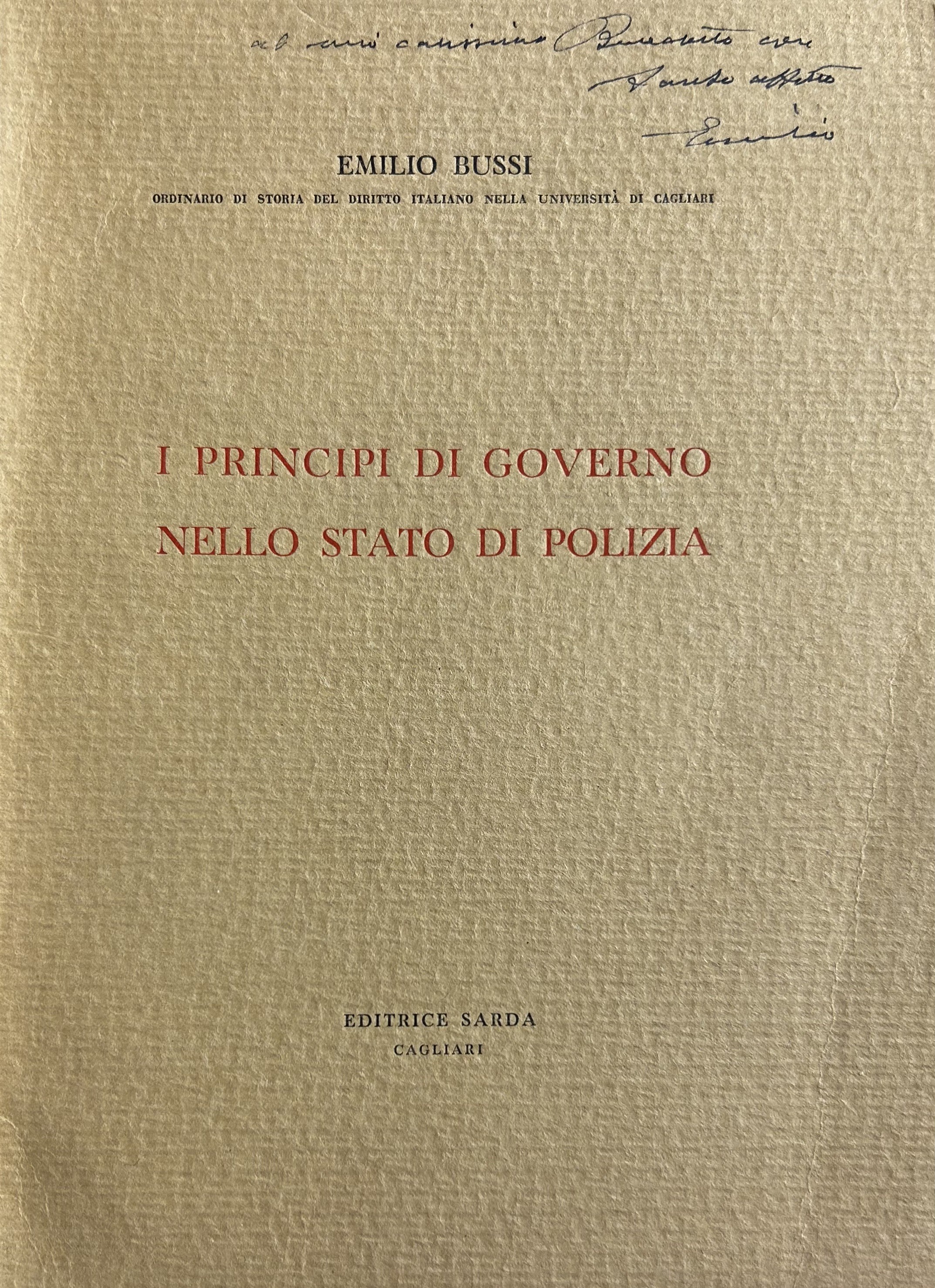 I principi di governo nello Stato di polizia