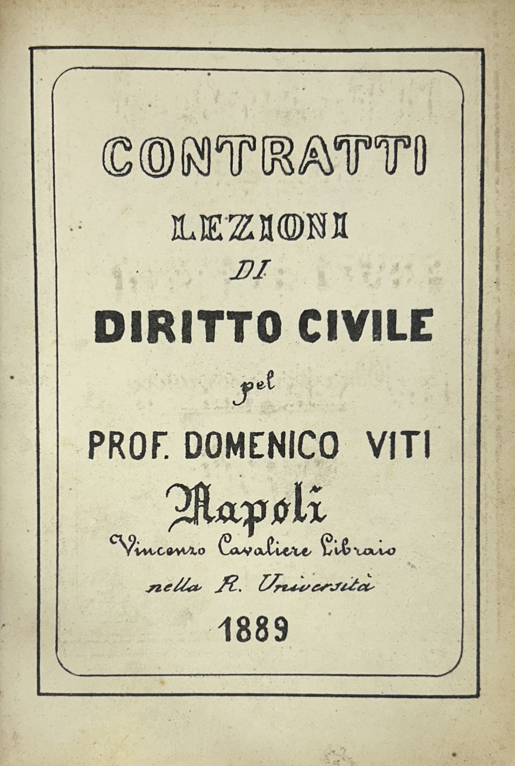 Contratti. Lezioni di diritto civile