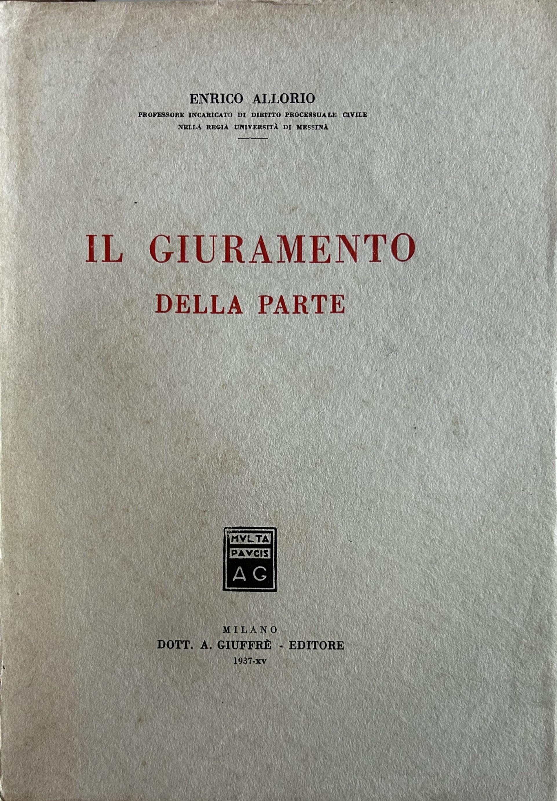 Il giuramento della parte