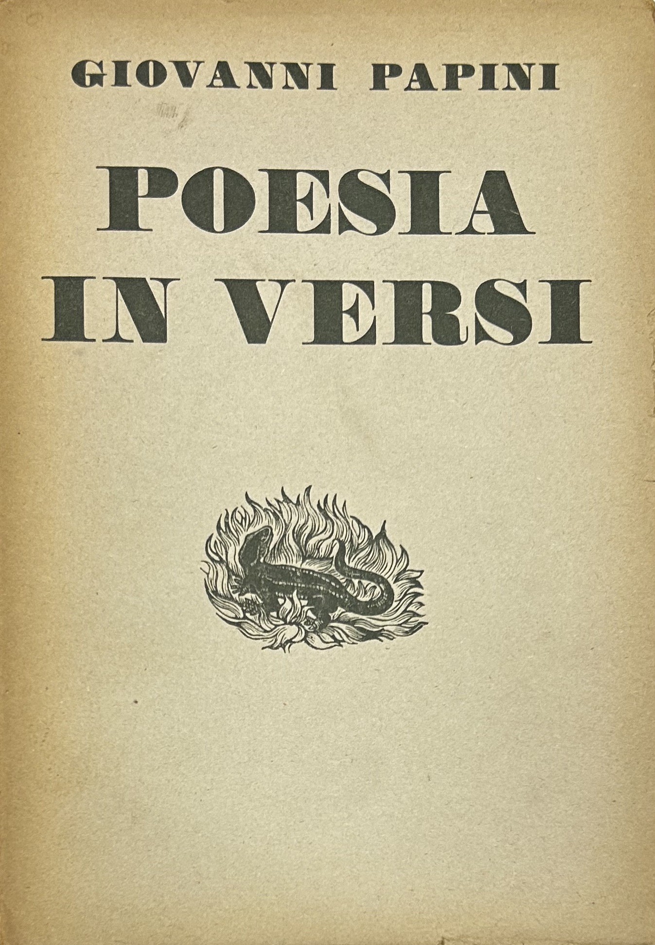 Poesia in versi. Opera prima pane e vino