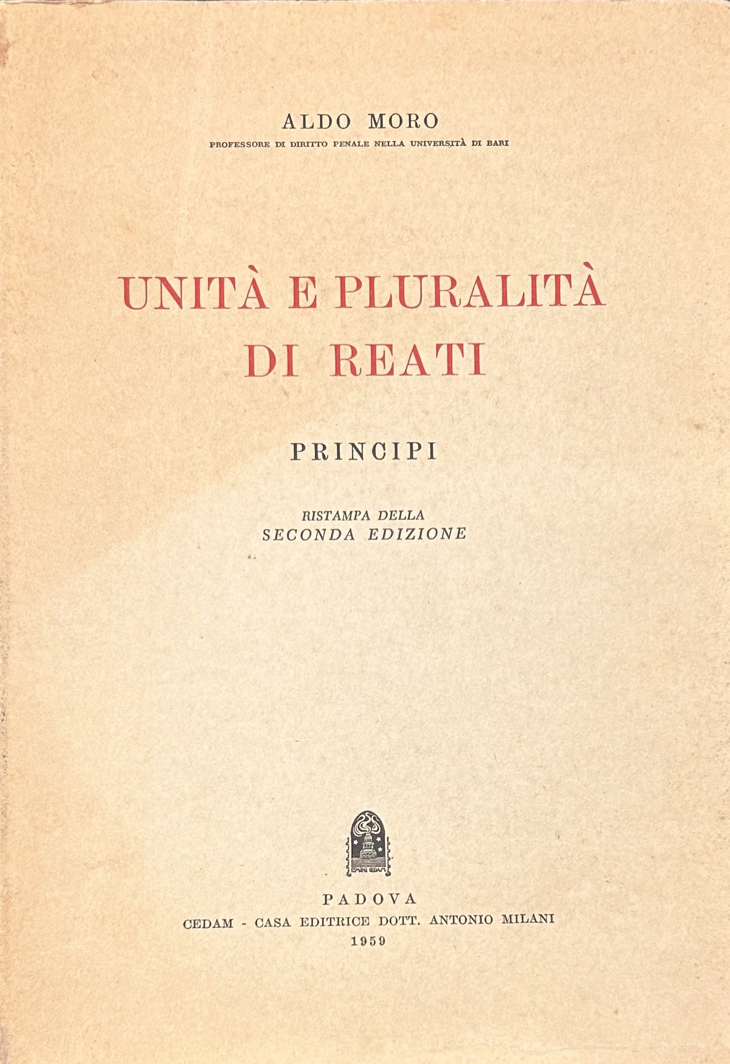 Unità e pluralità di reati. Principi