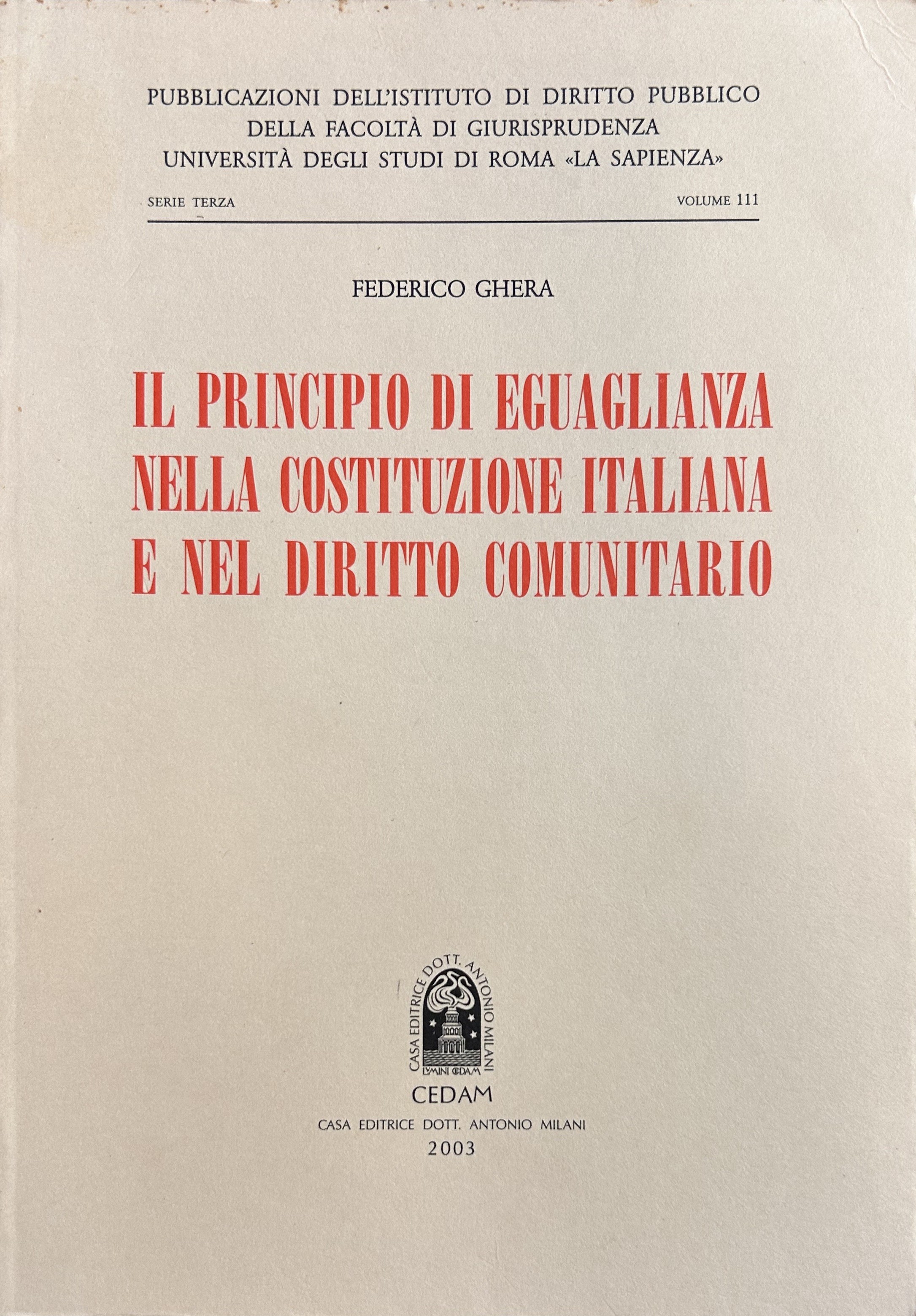 Il principio di eguaglianza nella costituzione