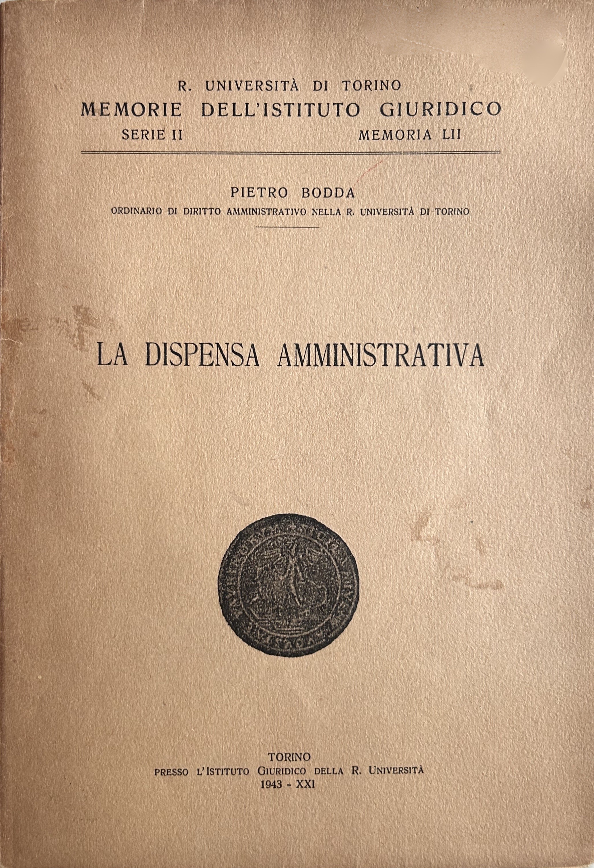 La dispensa amministrativa