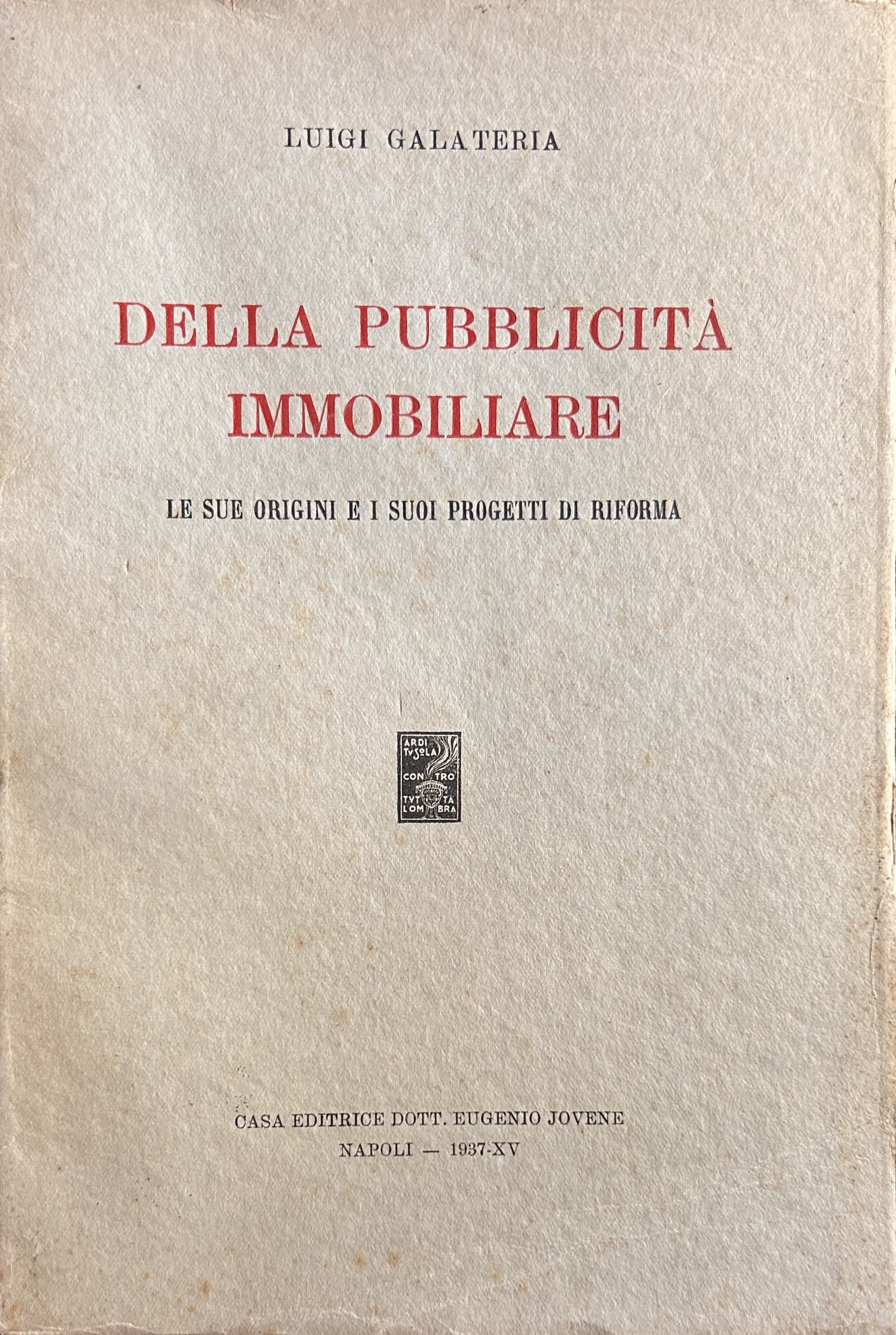 Della pubblicità immobiliare