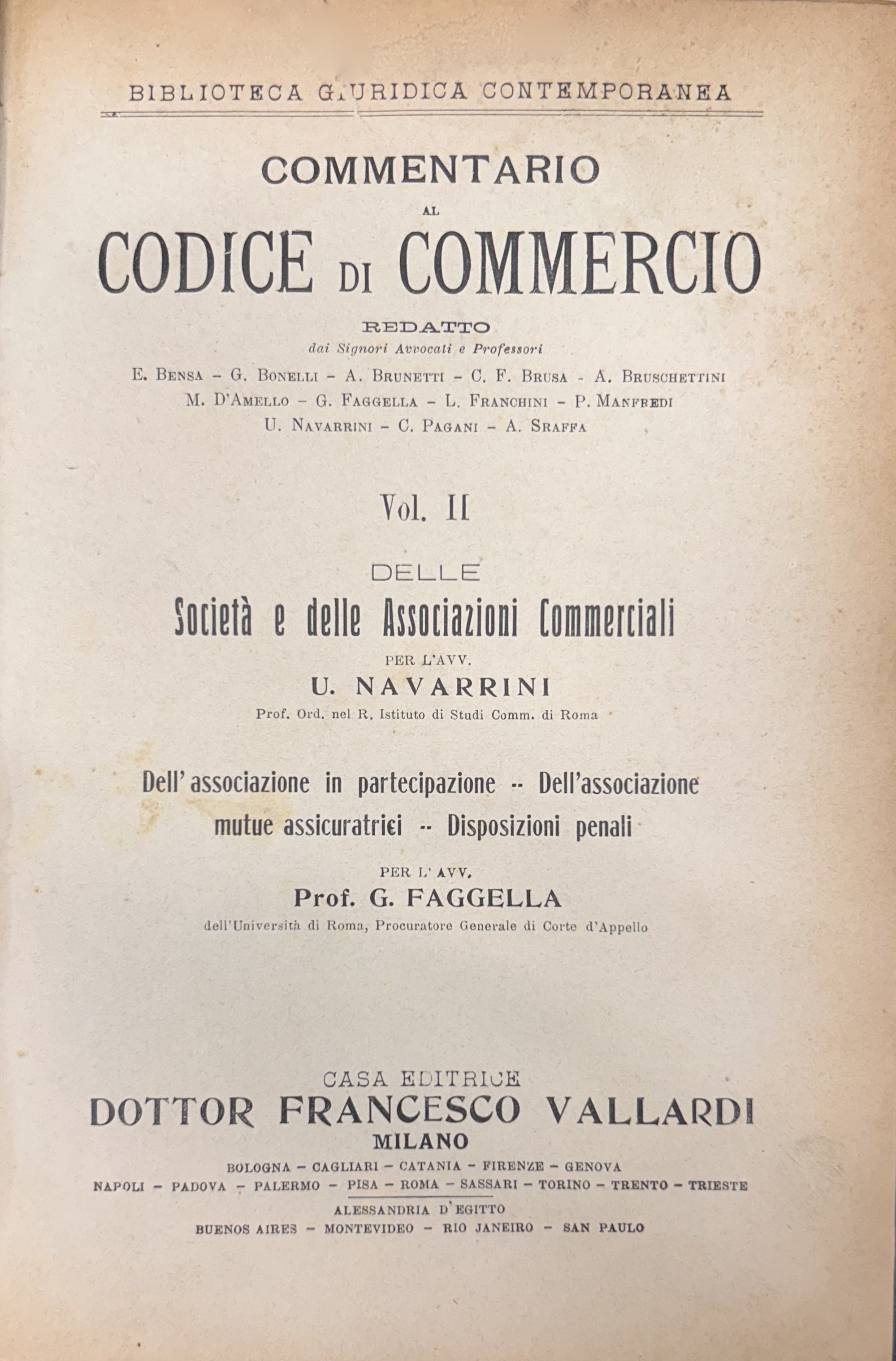 Delle società e delle associazioni commerciali