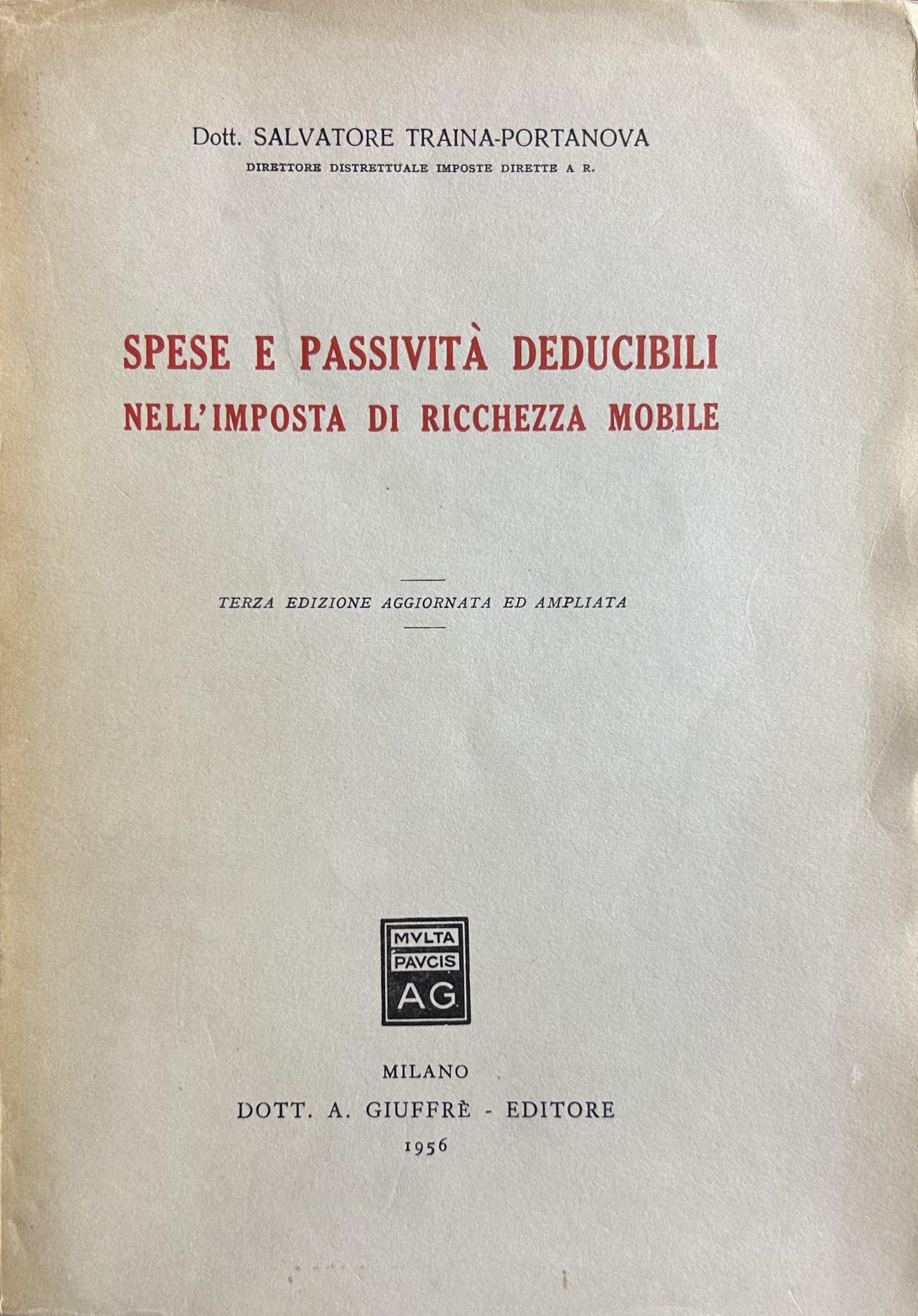 Spese e passività deducibili nell'imposta di ricchezza mobile