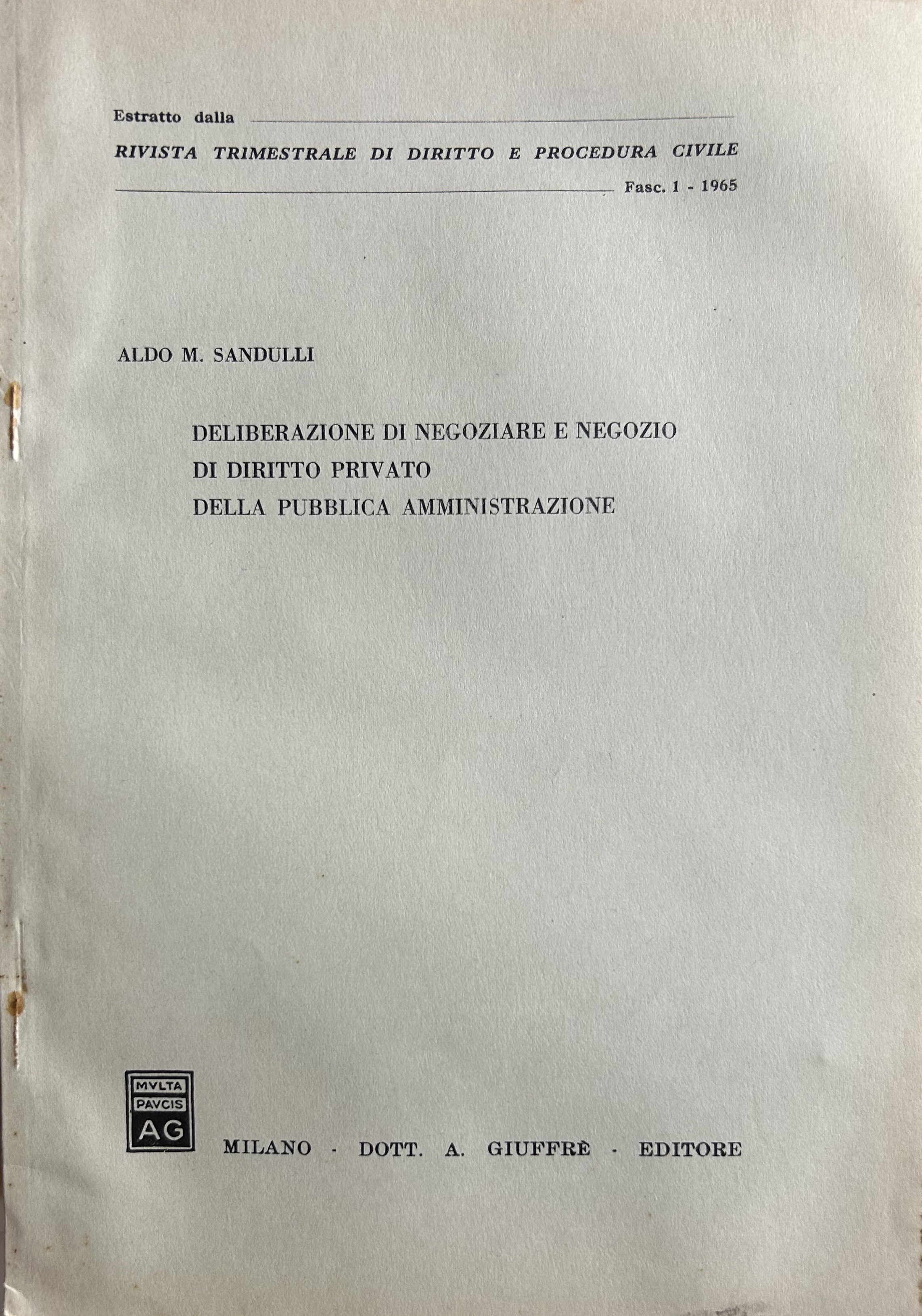 Deliberazione di negoziare