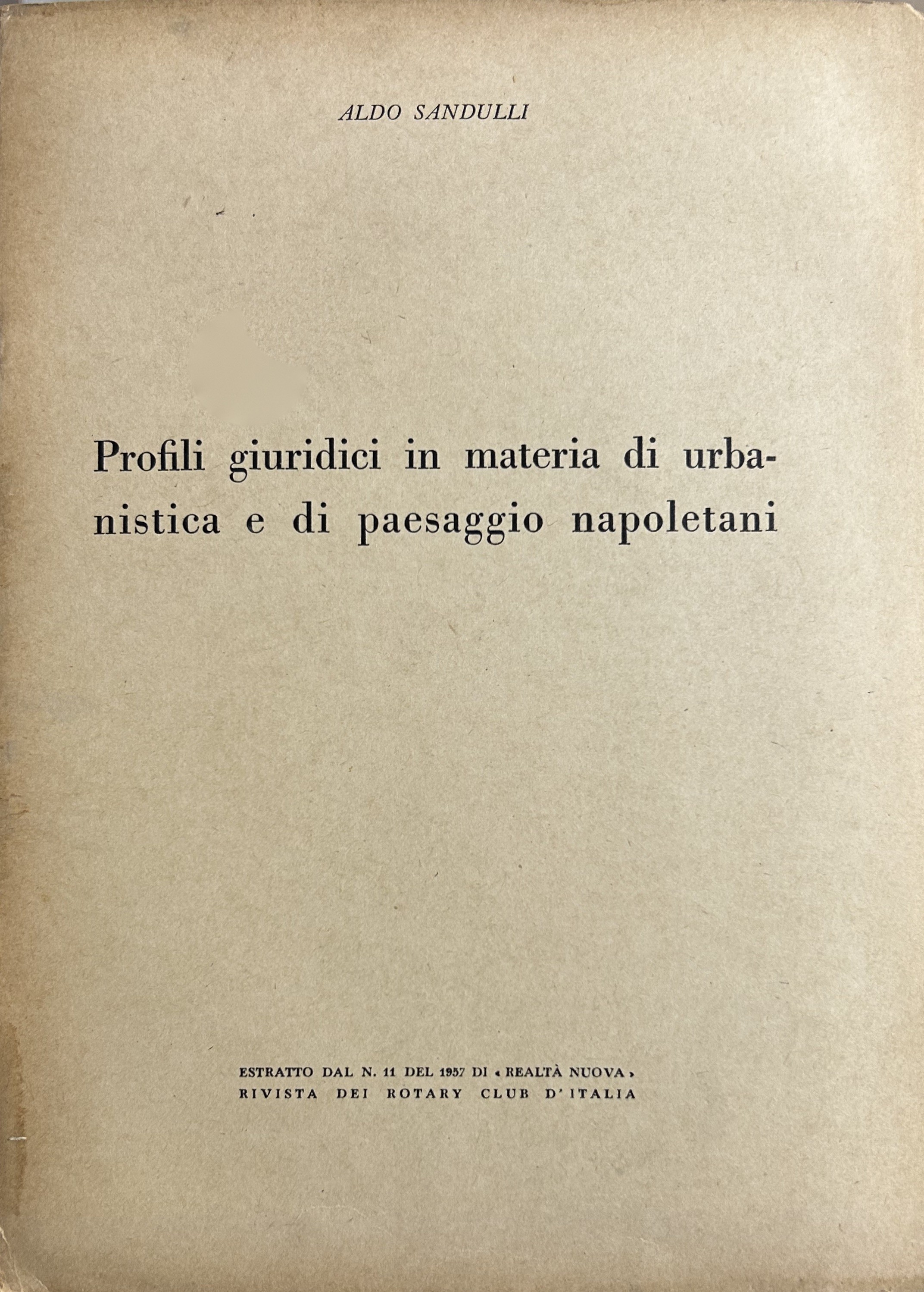 Profili giuridici in materia