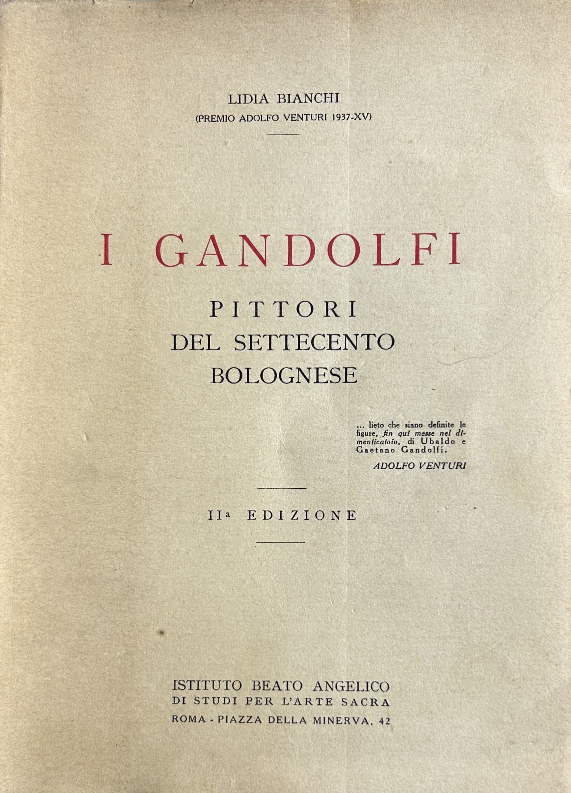 I Gandolfi. Pittori del settecento bolognese