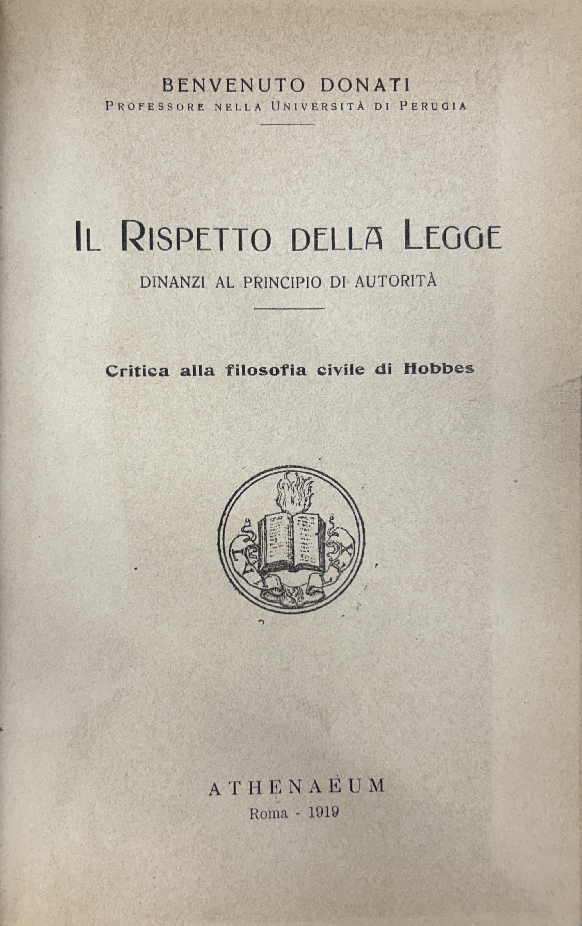 Il rispetto della legge dinanzi al principio di autorità