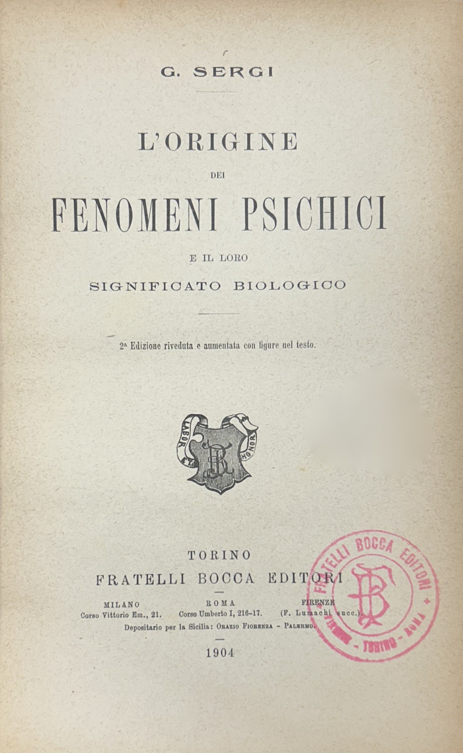 L'origine dei fenomeni psichici