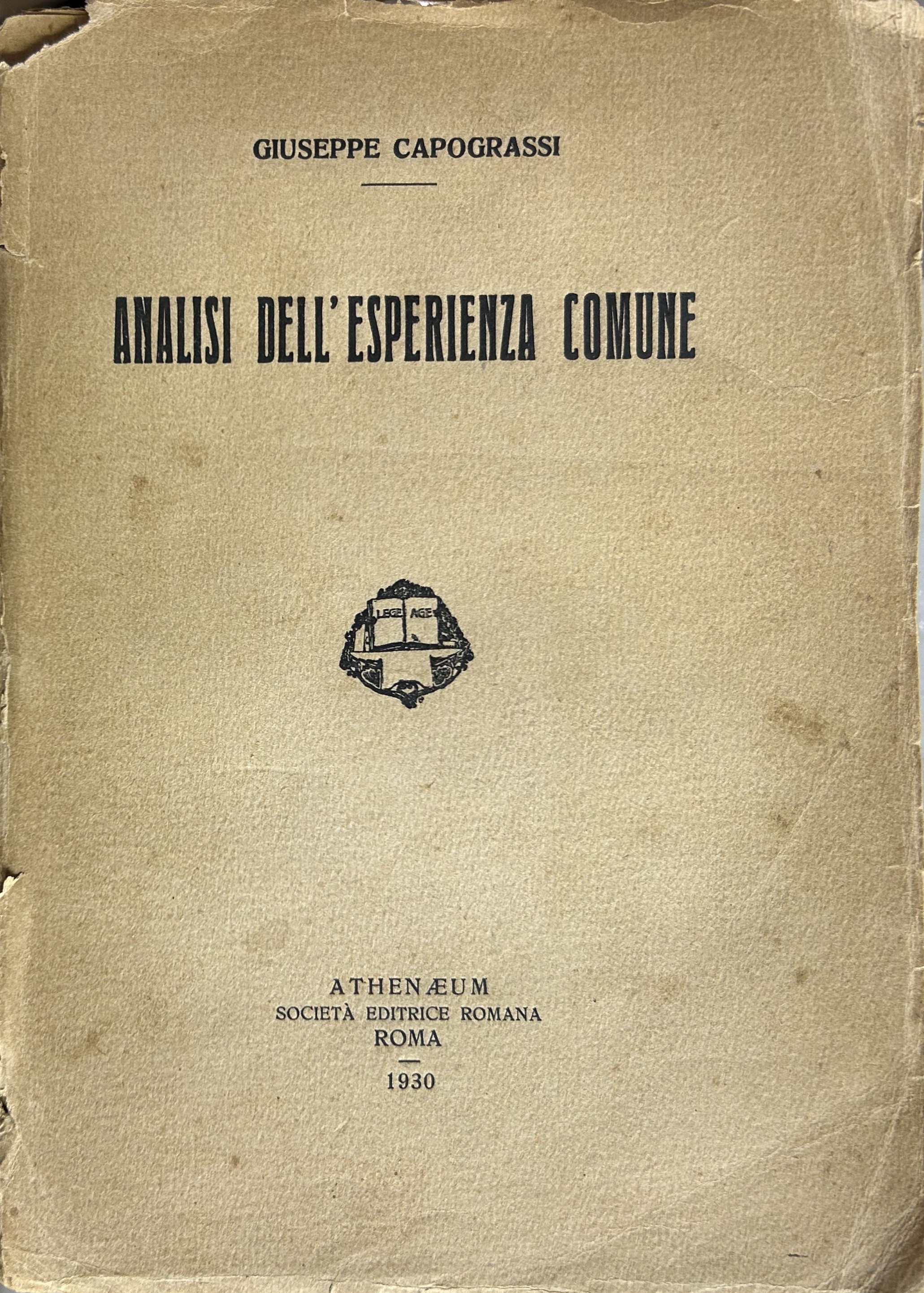 Analisi dell'esperienza comune