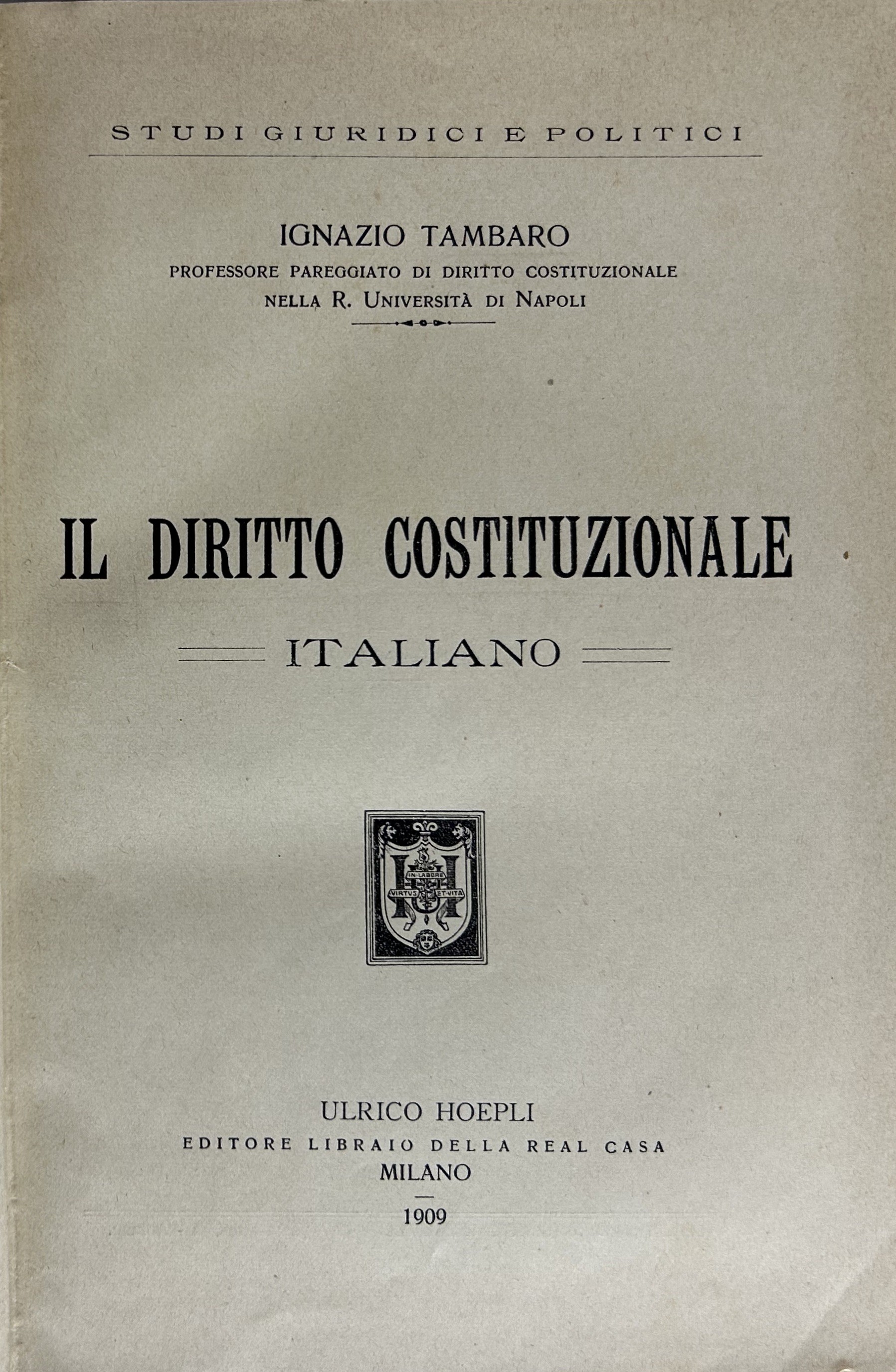 Il diritto costituzionale italiano