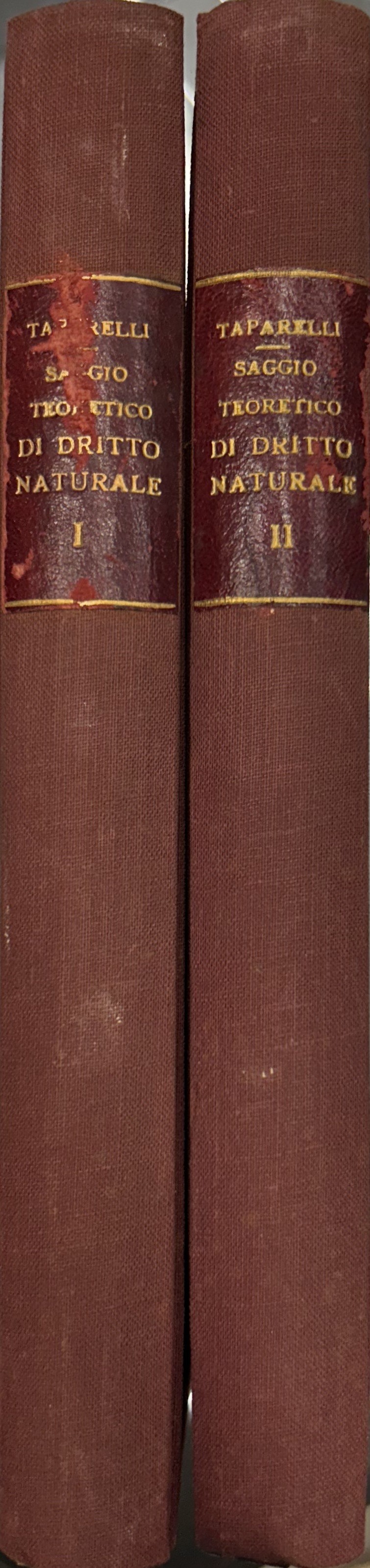 Saggio teoretico di dritto naturale appoggiato sul fatto