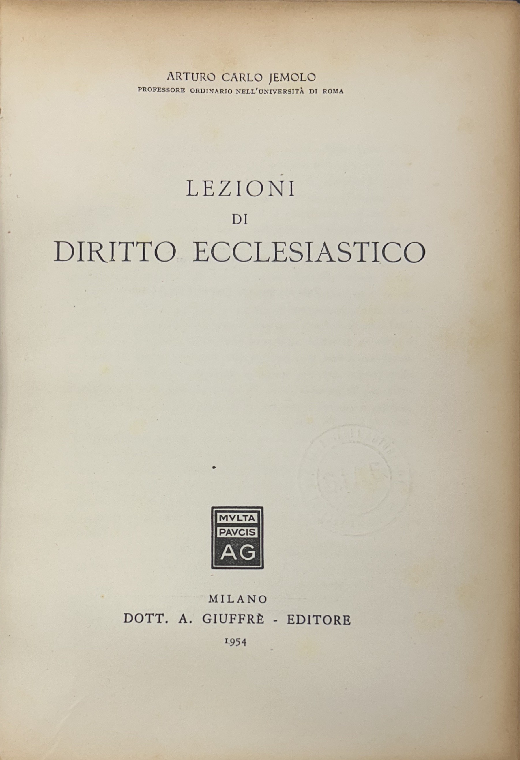Lezioni di diritto ecclesiastico