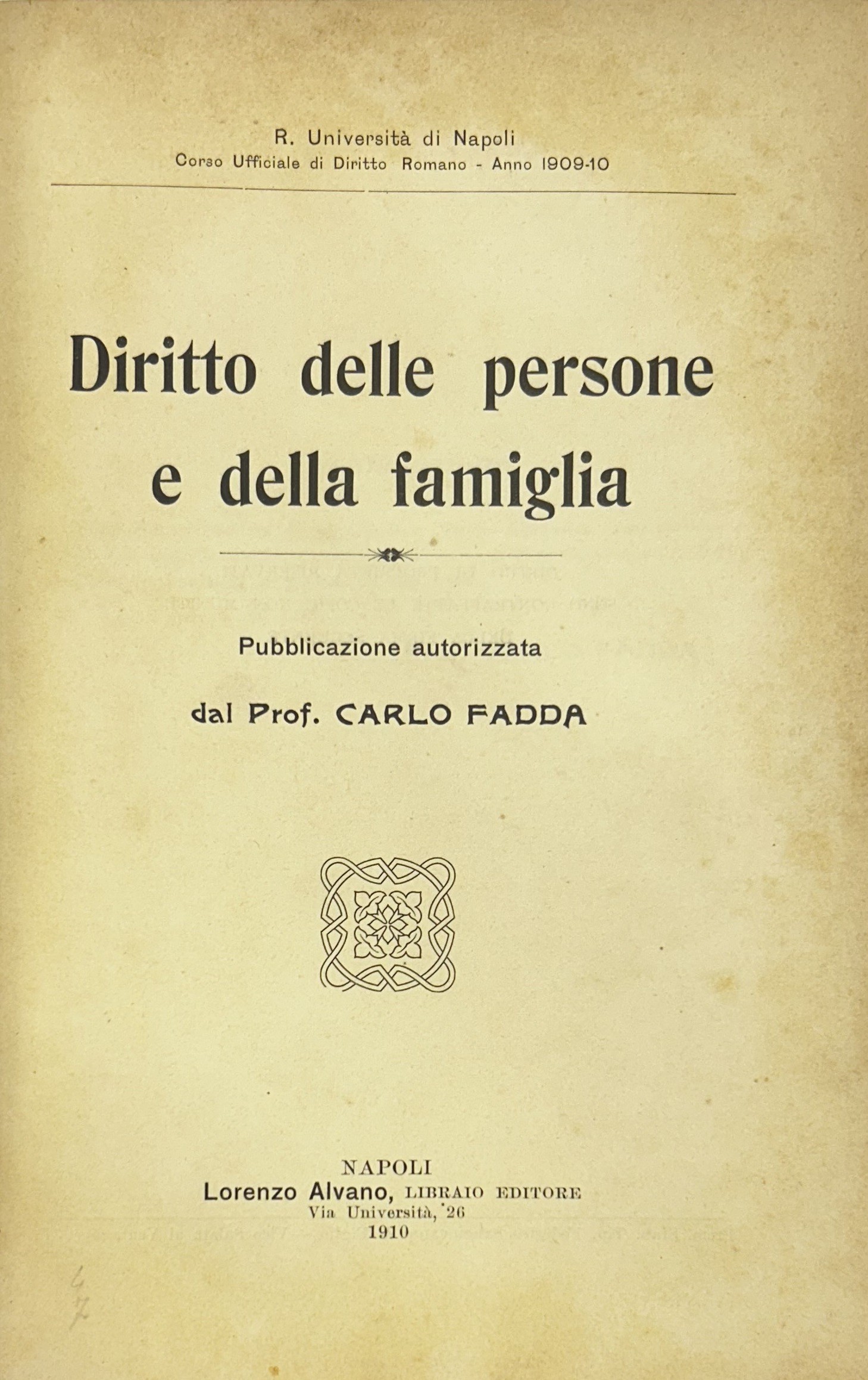 Diritto delle persone e della famiglia