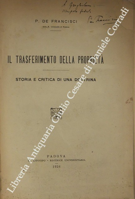 Il trasferimento della proprietà