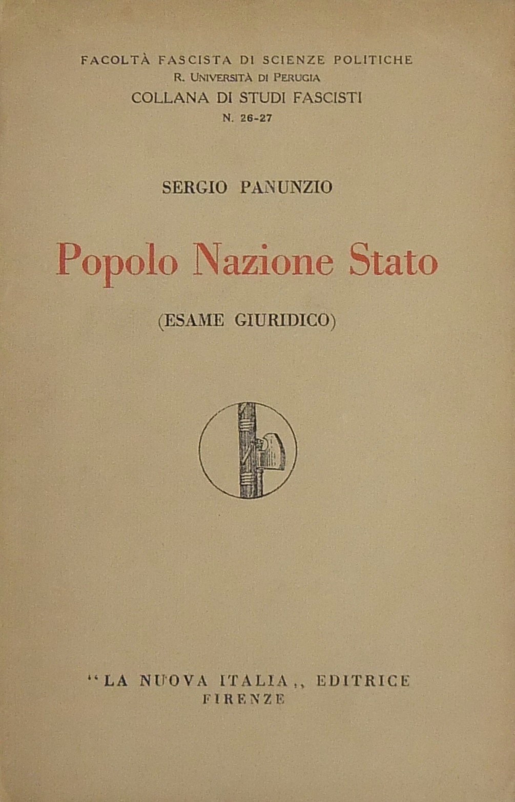 Popolo Nazione Stato. (Esame giuridico)