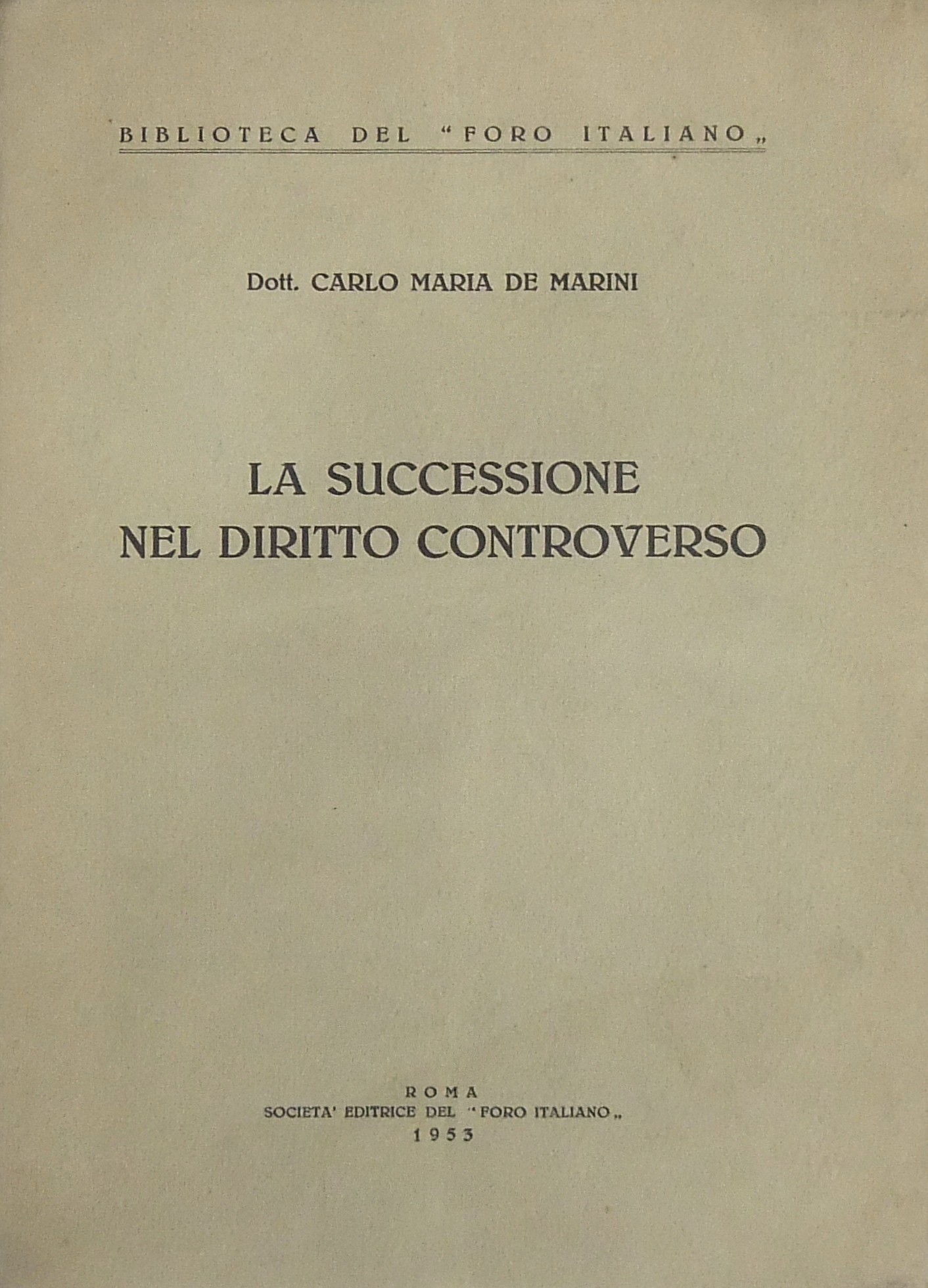 La successione nel diritto controverso